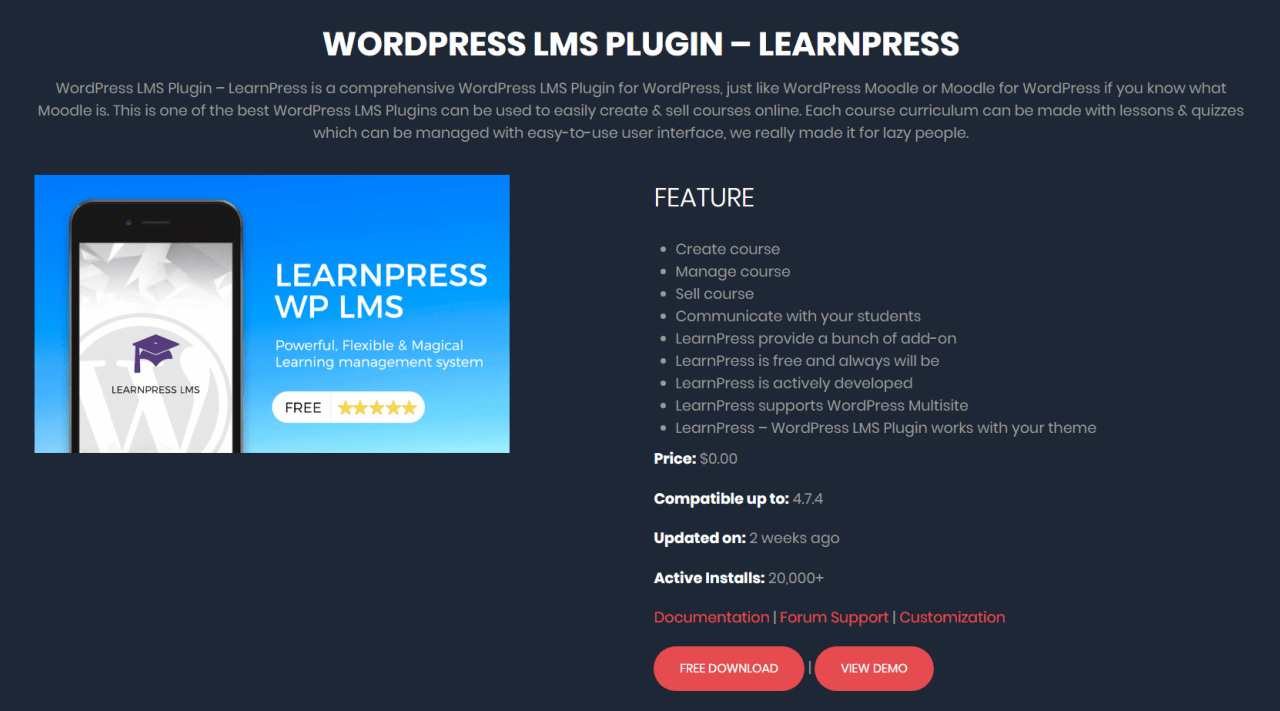LearnPress is like Moodle for WordPress. Higher education 