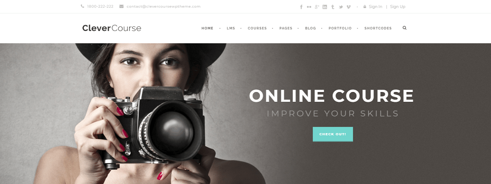 Clever Course is a standalone WordPress LMS theme that lets you create and sell online courses