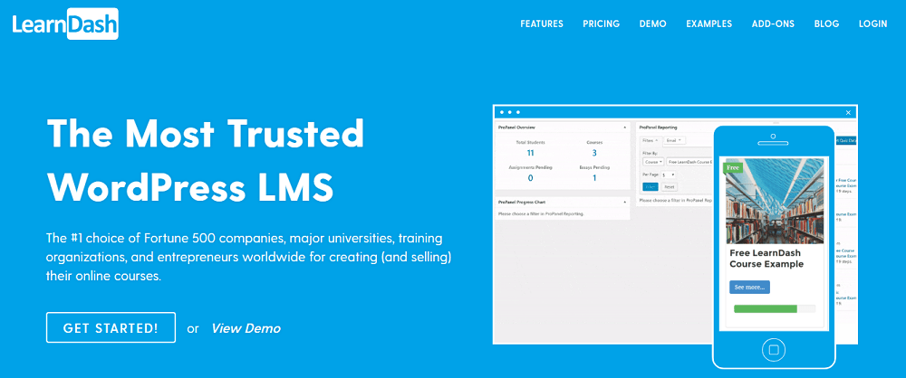 LearnDash is perhaps the most popular LMS plugin for WordPress that’s used by entrepreneurs, universities,