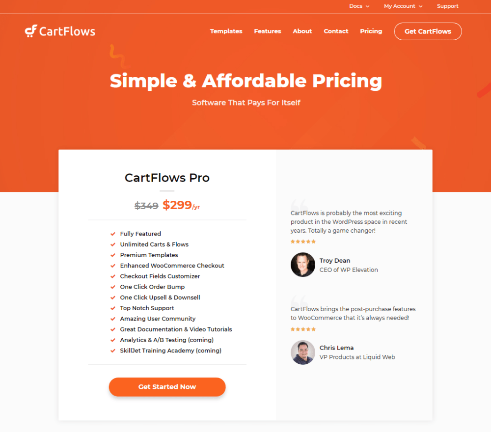 CartFlows plans-and-pricing