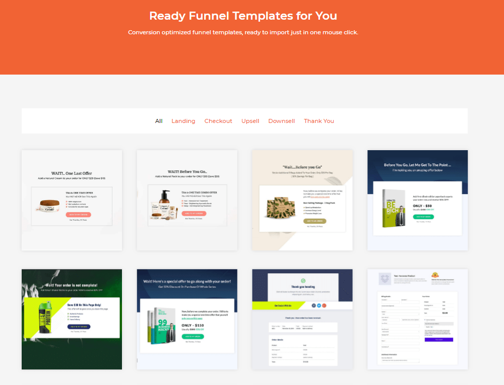 With CartFlows, you can design your own checkout and landing pages or simply 