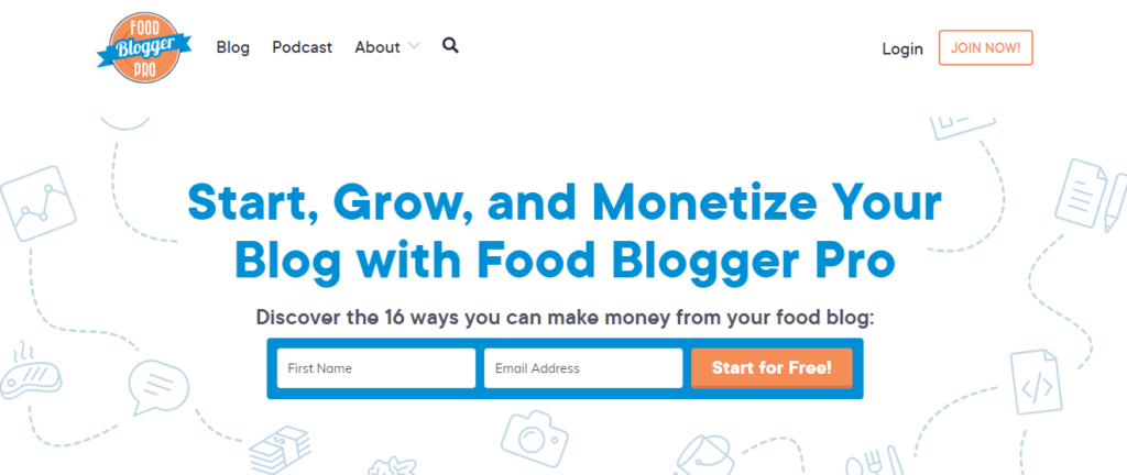 Food Blogger Pro is an online blog creation service 