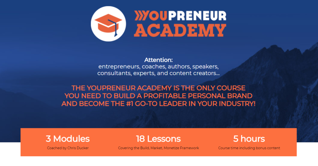 Youpreneur is a membership site that offers entrepreneurs a solution